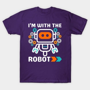 Funny I'm With Robot Costume Halloween T-Shirt